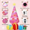 thumbnail image 4 of Festisoul Christmas Inflatable 7ft Blow Up Pink Christmas and 4 Gift Boxes with Built-in LED Lights, Giant Xmas Inflatable Yard Decor for Christmas Holiday Party, 4 of 7