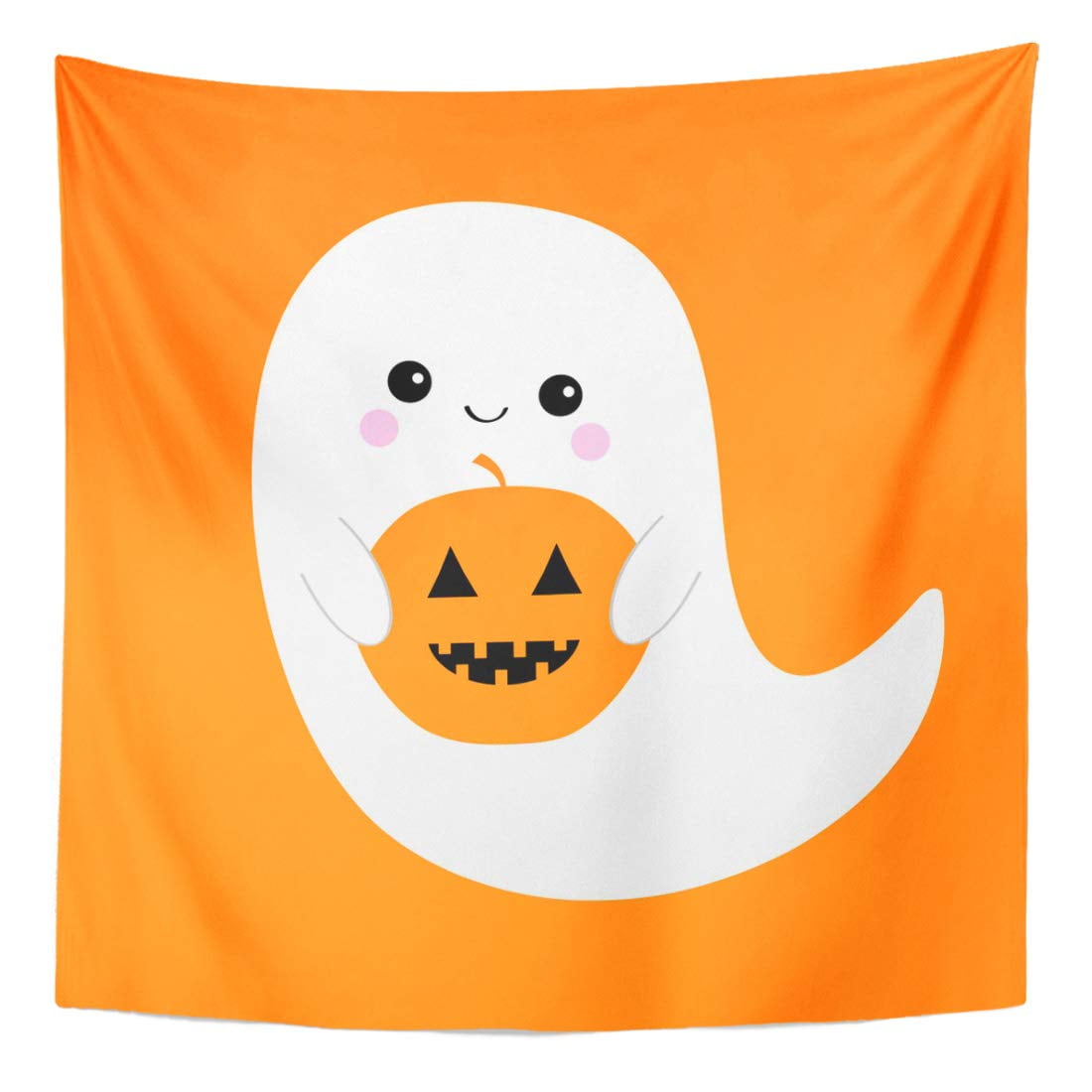 ZEALGNED Flying Ghost Spirit Holding Pumpkin Boo Happy Halloween Scary