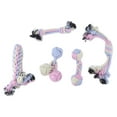 thumbnail image 2 of Candy Colored Cotton Rope Dog Toy Molar Bite Resistance Interactive Toy for Dogs, 2 of 9