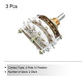 thumbnail image 3 of Interruptor rotativo 2P10T de 2 polos y 10 posiciones, selector de banda de 2 niveles para máquina de radio, 3 piezas, 3 of 4
