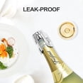 thumbnail image 3 of HYZ Champagne Stoppers - Stainless Steel Sparkling Wine Bottle Stopper with Pure Silicone Air Tight Seal - Professional Wine Saver for Champagne，Prosecco and Cava (2Pack Chrome), 3 of 8