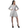 thumbnail image 3 of Moomaya Poly Crepe Printed Drawstring Mini Dress Plus Size WoMen's Shirt Dresses, 3 of 4