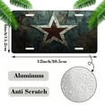 thumbnail image 2 of 1 Pcs 2D Flat License Plate Covers & Frames, Star on Weathered For Decorative Front, Waterproof For Decoration Aluminum License Plate Covers & Frames Cover For Men Women, 12" X 6", 2 of 7
