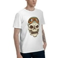 thumbnail image 6 of Motorcycle Skull T-Shirt for Men Cotton 100% Summer Tops Women Fashion Casual Short Sleeves Round Collar Short-Sleeve Couple Top Tees, 6 of 7