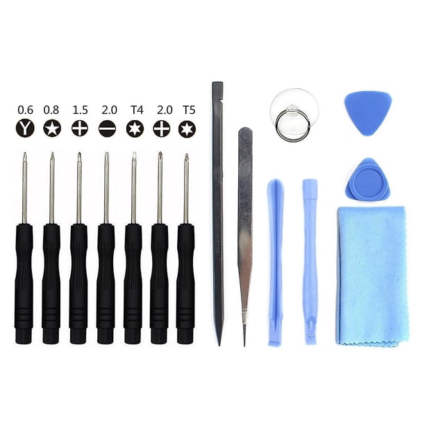 Juego de destornilladores P2 P5 P6 Destornillador pentalobe, estrella de 5 puntas, 0,8 mm, 1,2 mm y 1,5 mm, T5 Trox, destornillador para Apple, Iphone, Macbook Pro y Air y Rojo Verde Cocina, Decoración y Otros