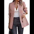 thumbnail image 2 of Chaqueta Blazer Informal de Oficina para Mujer, de Larga, con Solapa y Abertura Frontal. Rosa XL, 2 of 8