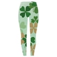 thumbnail image 5 of QATAINLAV St Patricks Day Leggings for Women Irish Shamrock Print Yoga Pants High Wasited Tummy Control Workout Tights Green XL, 5 of 6
