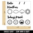 thumbnail image 2 of Date Fill-In with Weather Mood Tracker Daily Calendar Self-Inking Rubber Stamp Ink Stamper - Purple Ink - Small 1 Inch, 2 of 7