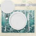 thumbnail image 3 of Ambesonne Turquoise Place Mats Set of 4, Botany Thisle Floral Art, Standard Size, Pale Teal Seafoam, 3 of 5