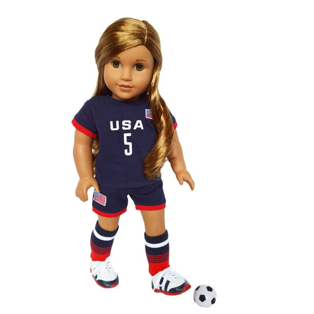My Brittany's Blue USA Soccer Outfit Fits 18 Inch American Girl Dolls