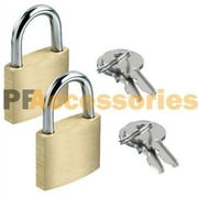 BRAND Wideskall 25mm 1" inch Small Mini Solid Brass Padlock with 2 Keys