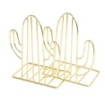 thumbnail image 3 of Decorative Cactus Bookend Metal Modern Decoration Book Organiser Use 18*13.5*9cm Magazine Stand 1 Pair, 3 of 3