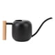 thumbnail image 1 of Indoor Watering Can Stainless Steel Wooden Handle Watering Pot with Long Spout for House Plants Flowers Succulents Bonsai 1.2L Black, 1 of 4