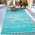 thumbnail image 3 of Ileading Outdoor Rug Clearance 6'x9' Reversible Patio Mat Waterproof Camping RV Tent Carpet Striped Area Rug, 3 of 8