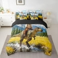 thumbnail image 2 of Feelyou Western Cowboy Bedding Comforter Set 7pcs, Wildlife Dinosaur King Bedding Sets, 2 of 8