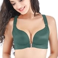 thumbnail image 2 of LISTHA Butterfly Embroidery Front Closure Wireless Bra, Seamless Push up Adjustable Butterfly Back, Front Clasp Bras Green 46105CDE, 2 of 3