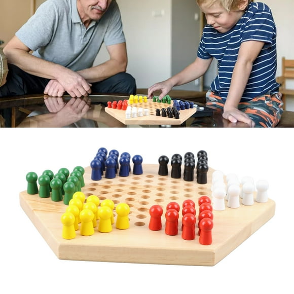 Chinese Checkers Set, Chinese Checkers Game Play Logic Thinking Development with Chess Pieces for Home Travel Trip Camping