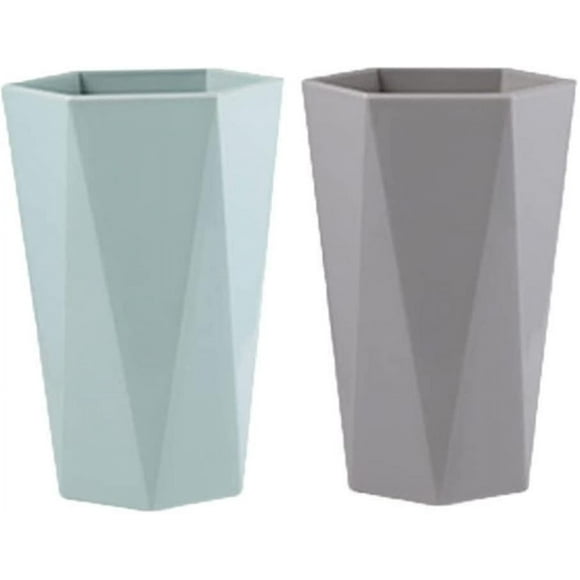 Bathroom Mugs Set Of 2, Geometric Mugs