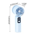 thumbnail image 3 of Ventilador portátil de alta velocidad con pantalla digital, recargable por USB, mini ventilador silencioso, 5 velocidades, compacto para viajes, oficina y uso al aire libre., 3 of 6