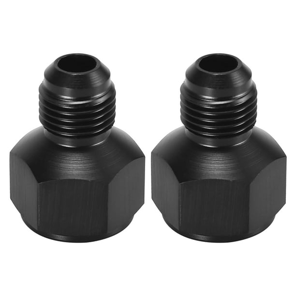 2pcs Female AN8 8AN to Male AN6 6AN Flare Hose Reducer Fuel Line Fitting  Adapter Fuel Oil Cooler Bulkhead Adapter Black