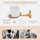 thumbnail image 3 of Spunkyjunky Cuenco De Cerámica Para Perros Y Gatos Con Soporte De Madera, Juego De Agua Y Comida Ponderada Con Esmalte Mate Antideslizante Para Gatos, Perros Medianos, 28,7 Onzas, 3 of 5