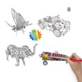 thumbnail image 2 of Gwong Juguete Niños DIY Graffiti Pintura Set 3D Regalo de juguete de rompecabezas tridimensional 3D Gwong 30006294, 2 of 7