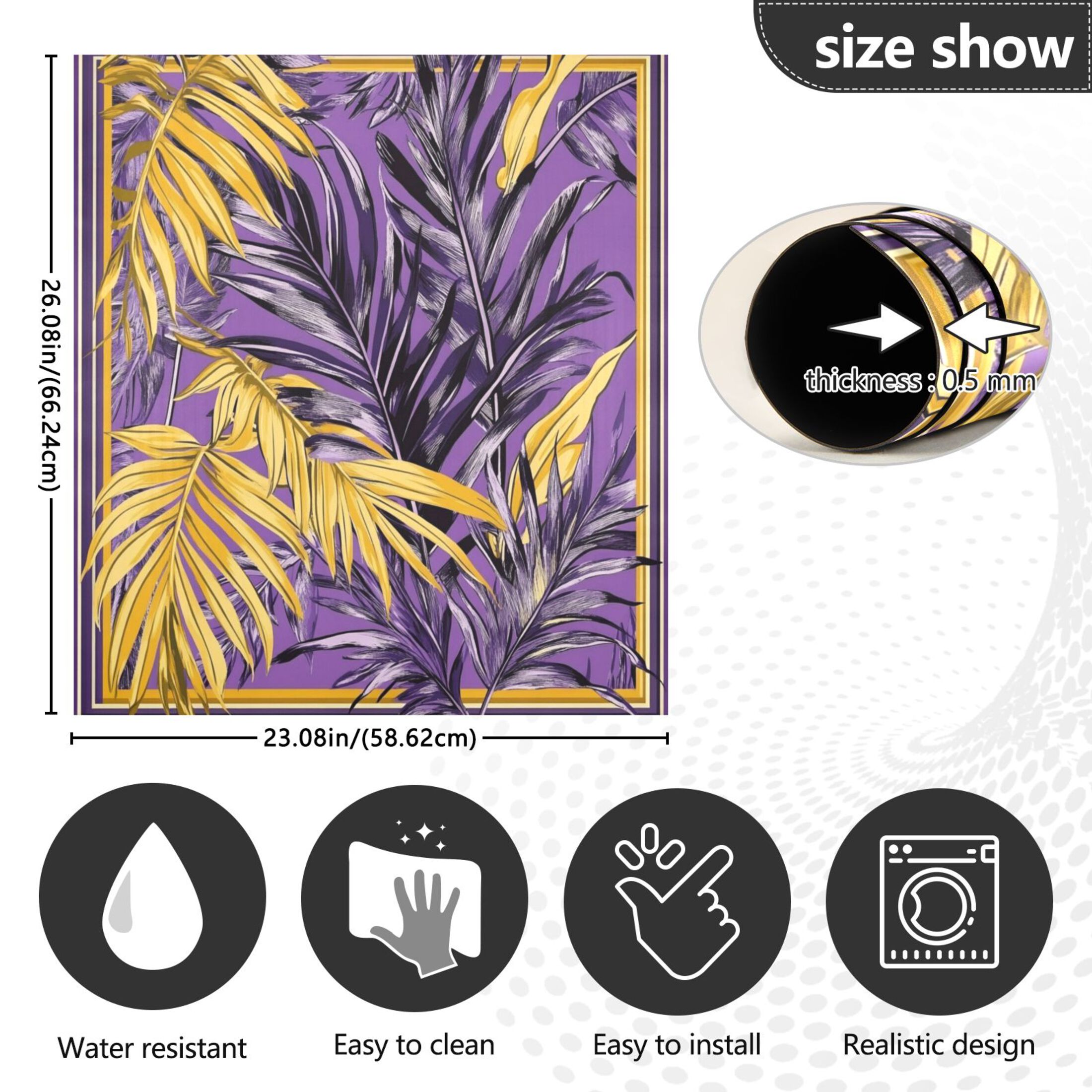 Dishwasher Magnetic Sticker 23x26 Inch Refrigerator Magnetic Sticker Washing Machine Magnetic Sticker Kitchen Panel Magnetic Sticker Home Decor Cool Yellow Leaf