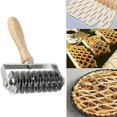 thumbnail image 3 of Stainless Steel Dough Lattice Top Cookie Pie Pizza Bread Pastry Crust Roller Cutter, 3 of 4