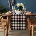 thumbnail image 2 of Black Plaid Table Runner - 70 Inch Long, Kitchen Dining Table Runner Dresser Scarves, Vintage Country Gray Buffalo Check Gingham Farmhouse Decor for Coffee Tables Wedding Party Banquet, 2 of 8