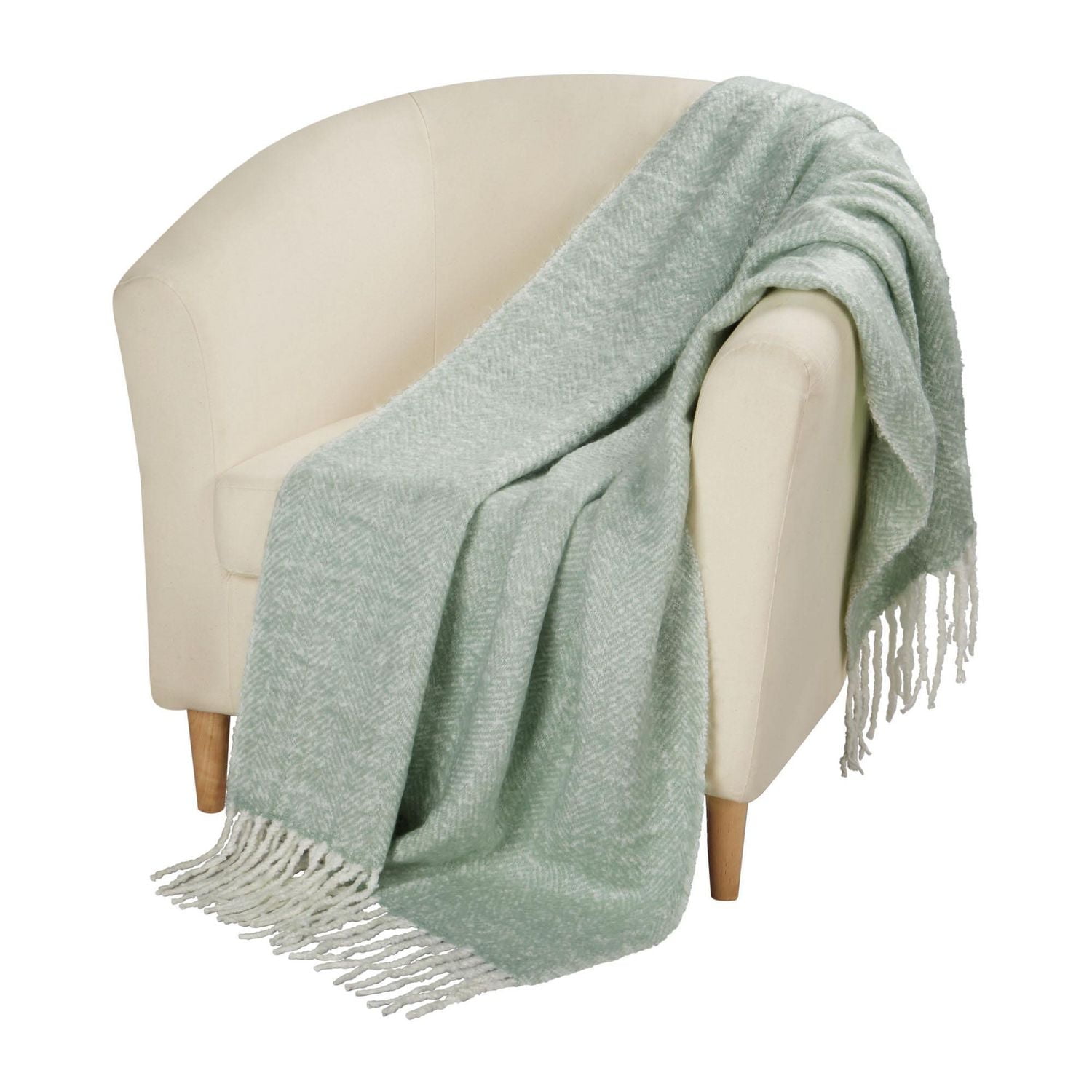 hometrends Yarn-Dyed Throw, Stylish fringe accent