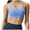Blue, variant on Women's Fixed Strappy Bare Sports Bra Back Elasticated Yoga Top Detachable Fitness Tank Top Nursing Bra, Size S-XL