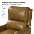 thumbnail image 5 of HULALA HOME Brigida Modern Genuine Leather Nailhead Trim Recliner with Adjustable Footrest Set of 2 by  CAMEL Faux Leather, Leather, 5 of 10