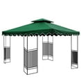 thumbnail image 2 of Replacement Canopy Top Cover for 10'X10' Gazebo Top, Double Tiers for Outdoor Garden Patio Pavilion Sunshade, 2 of 6