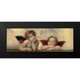 thumbnail image 2 of Sanzio, Raffaello 18x9 Black Modern Framed Museum Art Print Titled - Angeli - Madonna Sistina, 2 of 5
