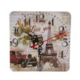 thumbnail image 1 of Reloj de pared de dibujos animados de estilo de madera sin tictac Retro, temporizador cuadrado, cocina, sala de estar, dormitorio Eigraketly JJ20428-04, 1 of 4