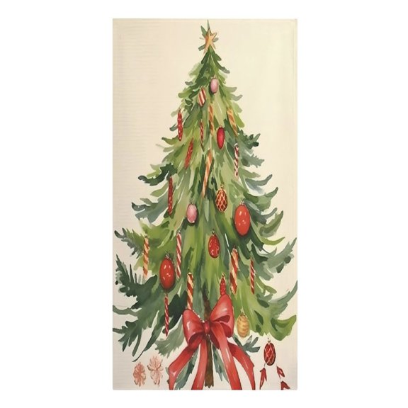 RKSupls Watercolor Tree Candy Ornaments Microfiber Beach Towel Absorbent Compact Towels for Swimming Pool Beach Travel Things for Vacation Essentials Adult Gift,61.4Ć30.3Inch