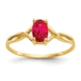 thumbnail image 1 of 14k Yellow Gold Ruby Birthstone Ring July, 1 of 6
