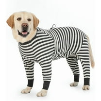HQREA Winter Coat for Dogs Warm Striped Long Sleeves Medium Dogs Onesie Pajamas Jumpsuit Clothes