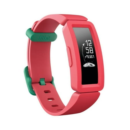 Fitbit Ace 2 Activity Tracker for Kids 6+, Watermelon/Teal Clasp,One
