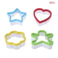 thumbnail image 4 of 4 Pcs Pochoir à Biscuits en Plastique Outils de Découpe Moule de Cuisson Forme Mignonne Colorée, 4 of 5