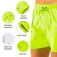thumbnail image 2 of Printed, Solid & Fluorescent Colored Quick Dry Swim Shorts for Boys and Girls, Swim Trunks, Bathing Suits, Swimwear, Swim Shorts for Kids, Fluorescent Green, 11-12T, 2 of 11