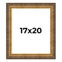 17x20 Frame Vintage Gold Solid Wood Picture Frame | 2.5 Inch Moulding Width | Ornate Bronze Museo