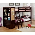 thumbnail image 3 of Bowery Hill Wood Twin Bunk Bed in Dark Walnut, 3 of 8