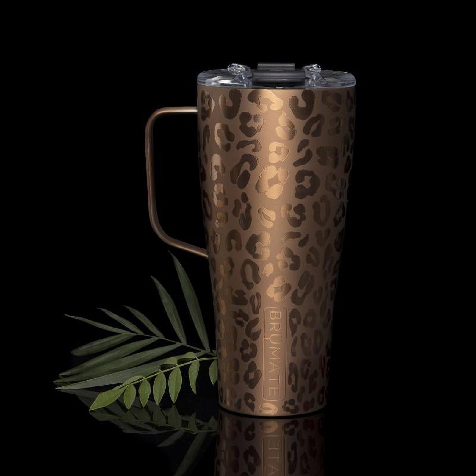 BruMate toddy mug gold leopard