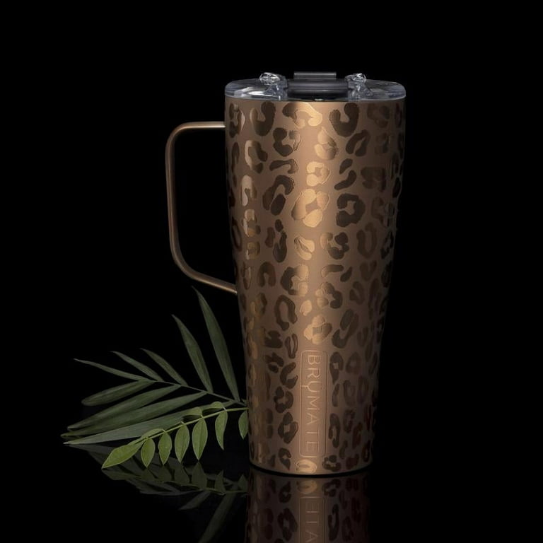 Brumate Toddy XL 32 oz Insulated Mug Leopard Gold MUV Leak Proof Lid BPA  Free