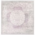 thumbnail image 1 of Unique Loom 3137278 4 x 4 ft. Olwen New Classical Square Rug, Purple, 1 of 1