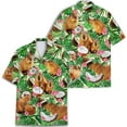 thumbnail image 3 of Funny Coconut Capybara Hawaiian Shirt For Men Aloha Tropical Capybara Mens Hawaiian Shirts Short Sleeve Button Down Shirt Men, 3 of 7