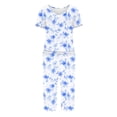 thumbnail image 6 of SwiftWear Relaxed Pajams Set 2 Piece V-neck Top with Floral Prints, 7Inch Mid-Calf Capris (Elastic Waist & Pockets) - Stylish & Comfy Sleepwear, 6 of 6