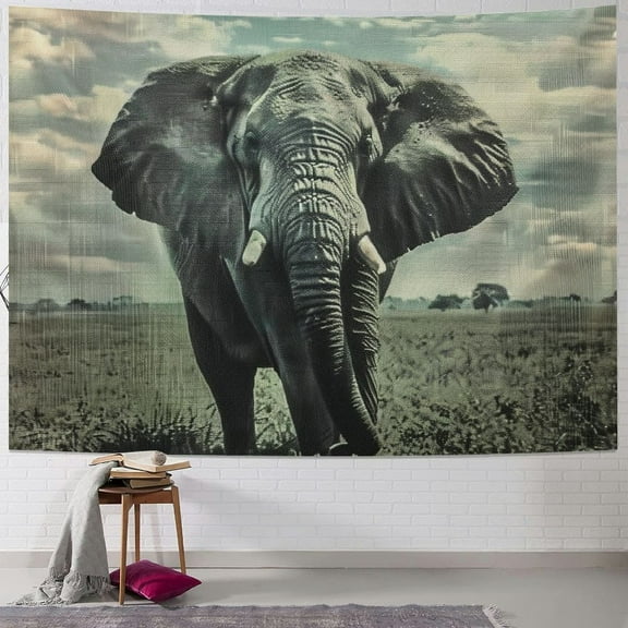 Autua Elephant Tapestry Wall Hanging Unique Style Graphic Tapestries for Home Wall Decor Living Room Bedroom Dorm Apartment Farmhouse 40x30inch