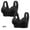 Black, variant on Oplxuo Front Closure Bras for Women Comfortable No Underwire Convenient Front Button Plus Size Push Up Everyday Bra Pack of 2